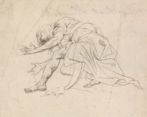 ひざまずく男 作： John Hamilton Mortimer